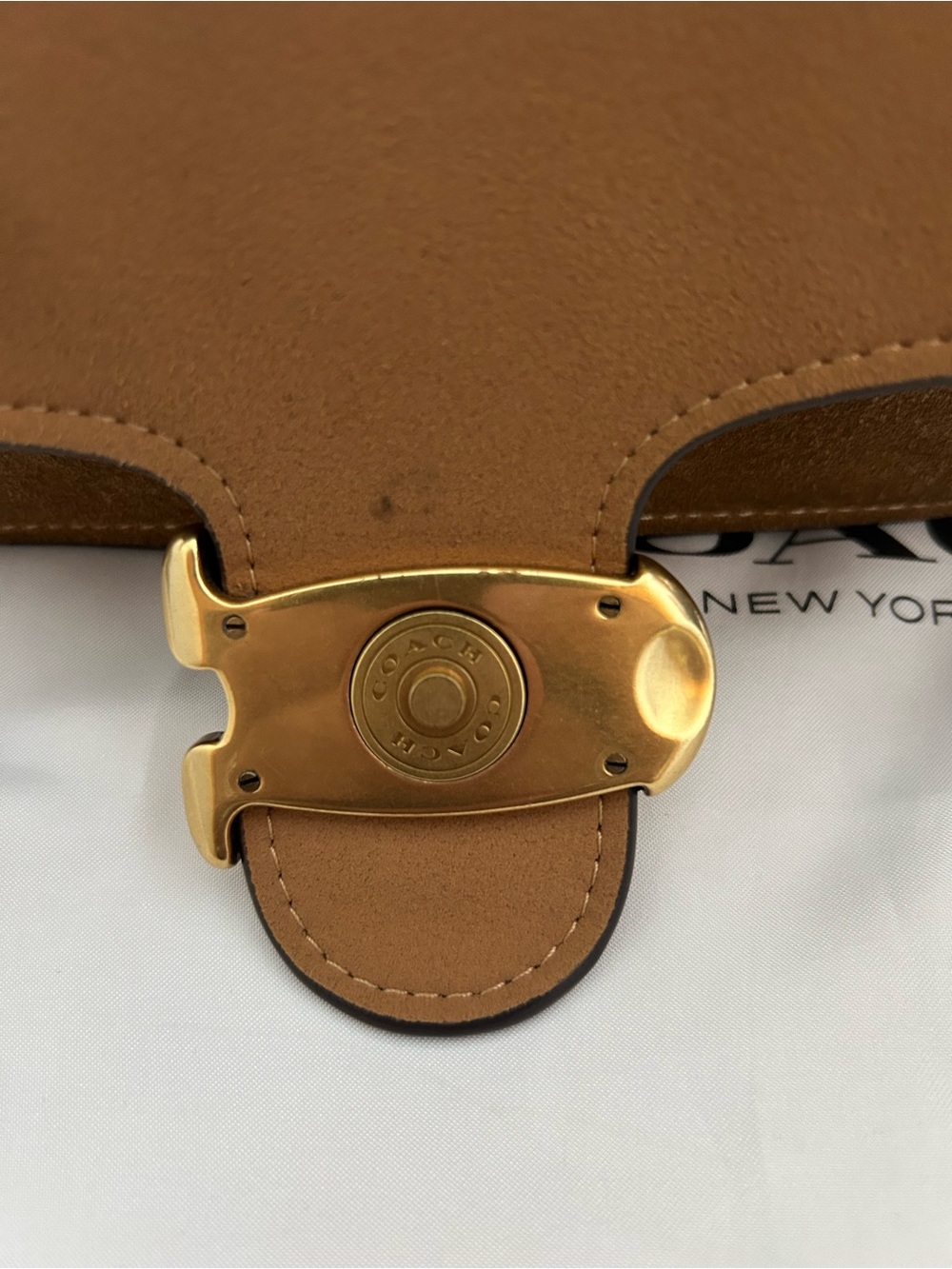 Coach Brown Suede Tabby Shoulder Bag with Gold Hardware - Picture 8 of 14